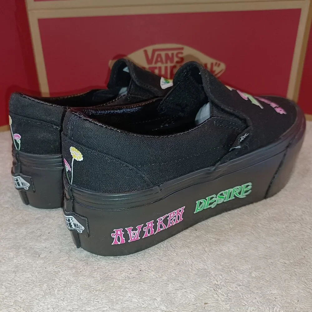 Vans Men's 5/Women's 6.5 Slip On Stackform Morph Glow Blackout VN0A7Q5R10J